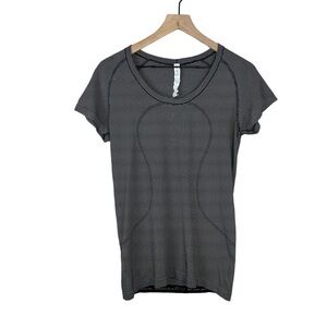 Lululemon Swiftly Tech Short Sleeve Tee Hyper Stripe Black